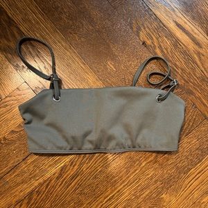 ALO Yoga Olive Green Strapless Sports Bra